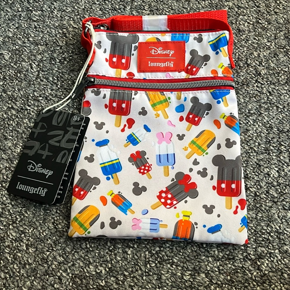 Loungefly Disney Mickey Mouse & Friends Popsicle Passport Crossbody Bag